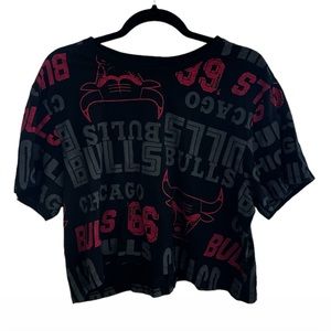 NBA Women Short Sleeve Crop Top Chicago Bulls Tee